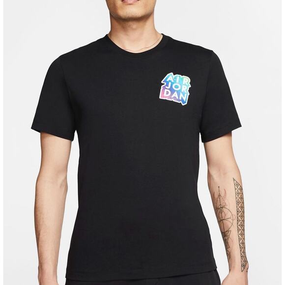 Nike Jordan Sticker Mash Logo T-Shirt Brands VTG Style CD5638-010 - Sz XL - Picture 1 of 9